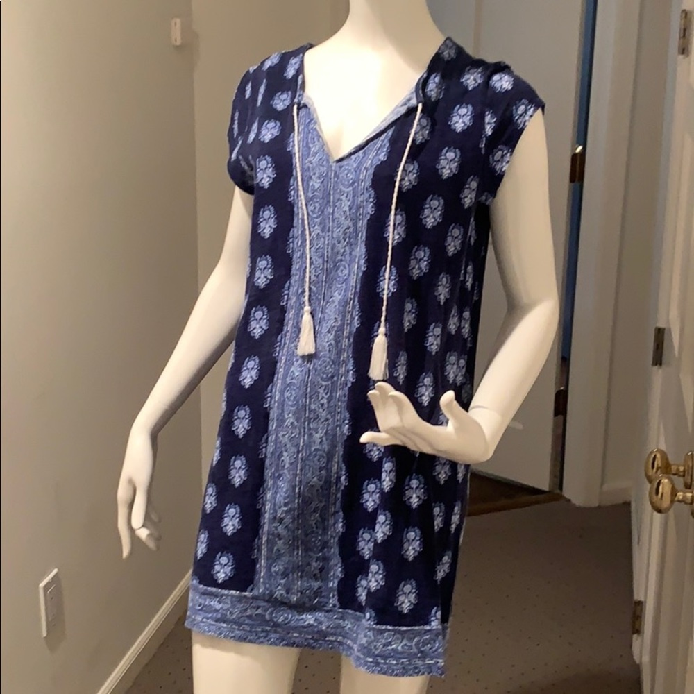 Joie blue and white super soft T-shirt dress